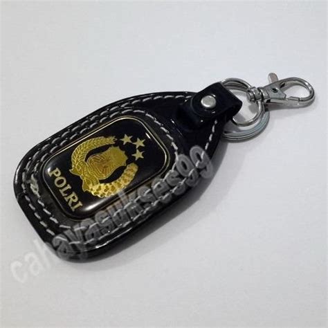 Keychain Gantungan Kunci Motor Logo Lambang Polri Plat Resin Tebal Exclusive Limited Edition