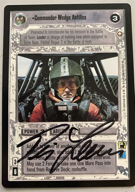 Denis Lawson Signed Wedge Antilles Ccg Card