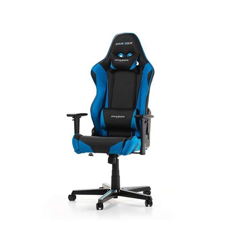 DXRacer RACING R0-NB Gaming Stol - Svart / Blå - PU-skin - Upp till 100 kg