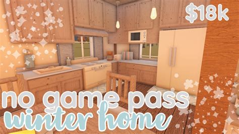 18k No Game Pass Winter Home Bloxburg Build Youtube