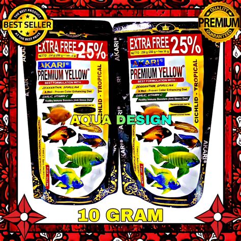 Jual AD MAKANAN IKAN PAKAN PELET AKARI FISH FOOD PREMIUM YELLOW