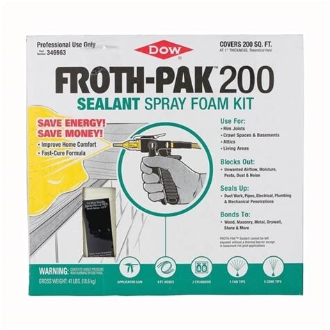 Dow 00346963 Froth Pak 200 Foam Sealant Kit 12031949 Zoro