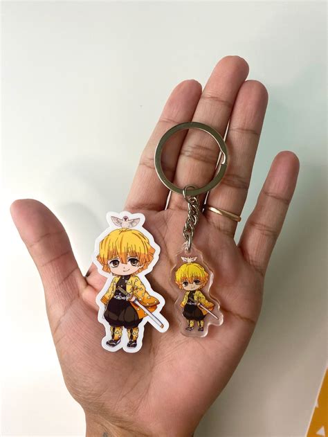 Anime Keychain Acrylic Bookmark Keychain Waterproof Sticker Etsy