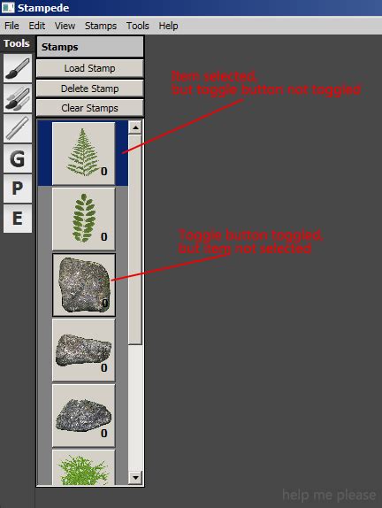 making item selected   listview  togglebuttons stack overflow