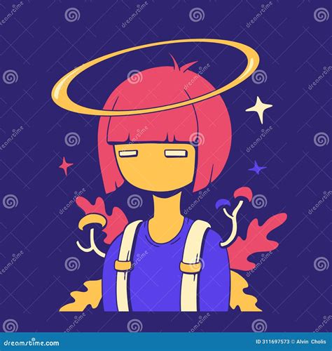 fun aesthetic girl vector art stock vector illustration  drawing