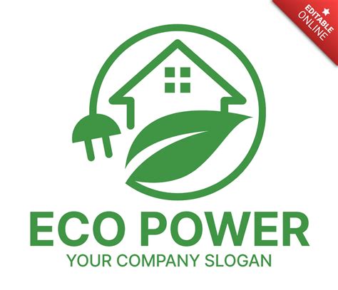 Eco Power Colorful Logo Design Template Free Design Template