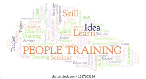 People Training Word Cloud Stock Illustration 1217603134 Shutterstock