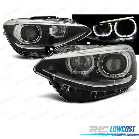 Faros Bmw Serie F Ojos Angel Led Fondo Negro