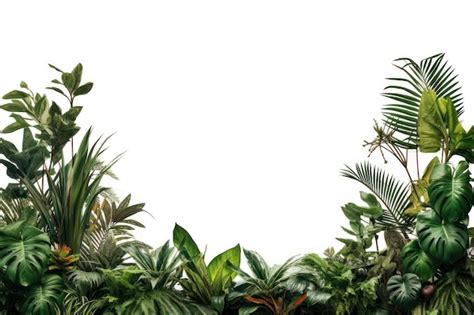 Jungle Border Nature Backgrounds Vegetation Premium Ai Generated Image