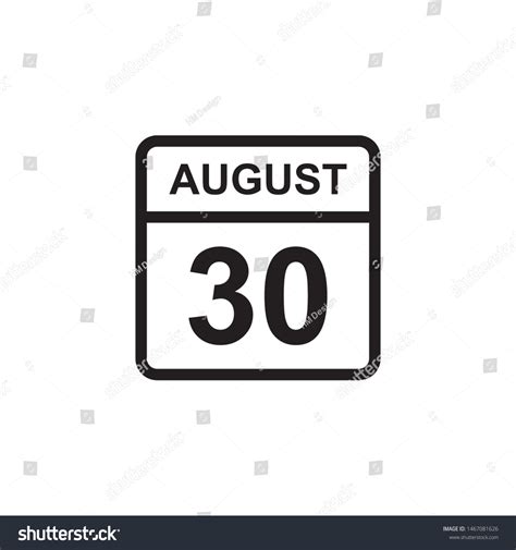 august  calendar icon images stock   objects vectors