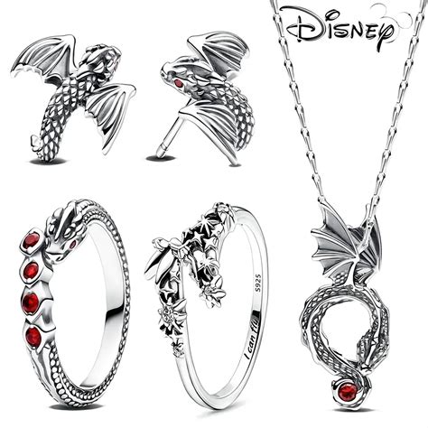 Disney New In 925 Silver Plated Fashion Dragon Ring Women S Pendant