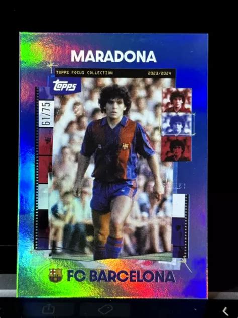 2023 24 TOPPS BARCELONA focus football réfracteur bleu 75 Diego