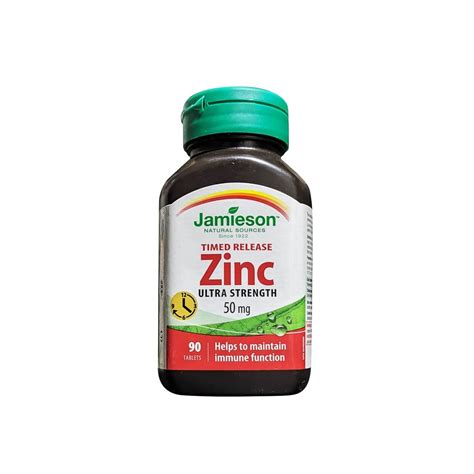 Jamieson Zinc 50 Mg Ultra Strength Timed Release 90 Tablets