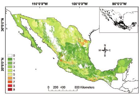 Trypanosoma Cruzi Vector Transmission Map For Mexico Insert Map