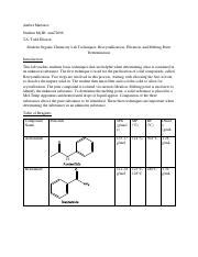 Experiment 1 Recrystallization Pdf Amber Martinez Student MyID