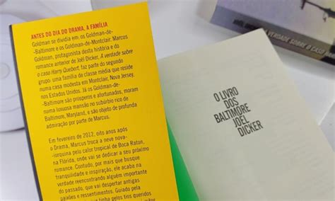 Resenha O Livro dos Baltimore Joël Dicker Minha Vida Literária