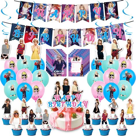 Buy 48pcs Taylor Party Supplies Birthday Decorations Include Happy