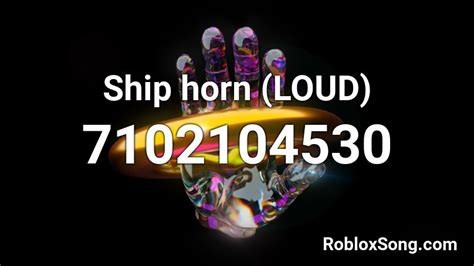 Roblox Ship Horn