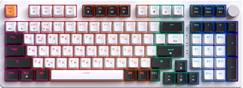 Клавиатура проводная игровая GamePro MK170W Hot Swap Red Swich RGB White MK170W купить цена