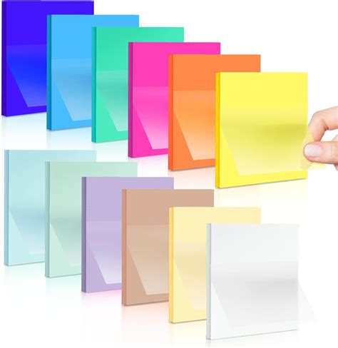 600 Blätter Transparente Haftnotizen 12 Blöcke Transparent Sticky