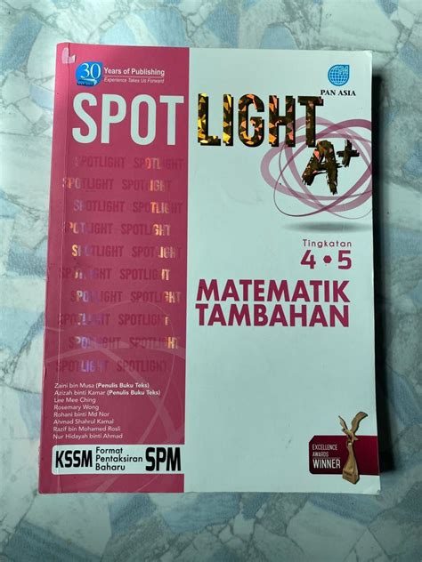 Matematik Tambahan Tingkatan Tingkatan Kssm Spotlight Pan Asia Buku