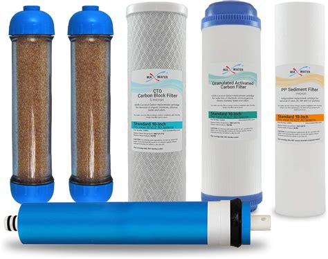 6 Stage Reverse Osmosis RO DI Water Filter Replacement Set 100 GPD