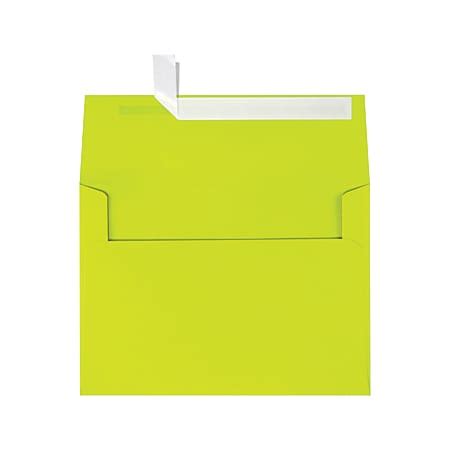 LUX Invitation Envelopes A7 Peel Stick Closure Wasabi Pack Of 250