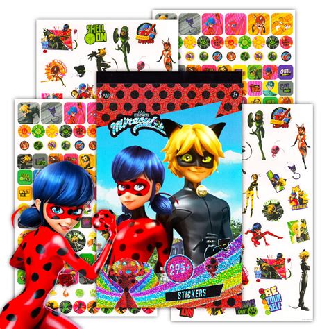 Buy Zagtoon Miraculous Ladybug Sticker Pack Bundle ~ 295+ Superhero Stickers Featuring ...