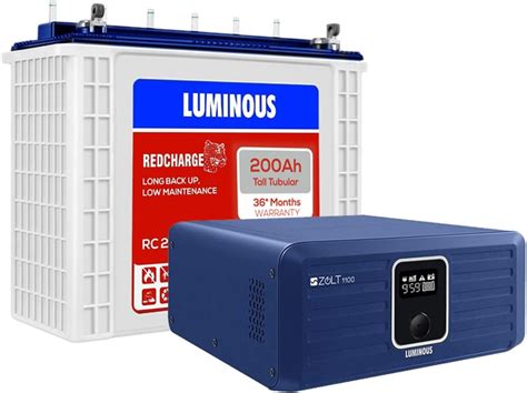 Luminous Inverter Battery Combo With Trolley For Home Office Shops