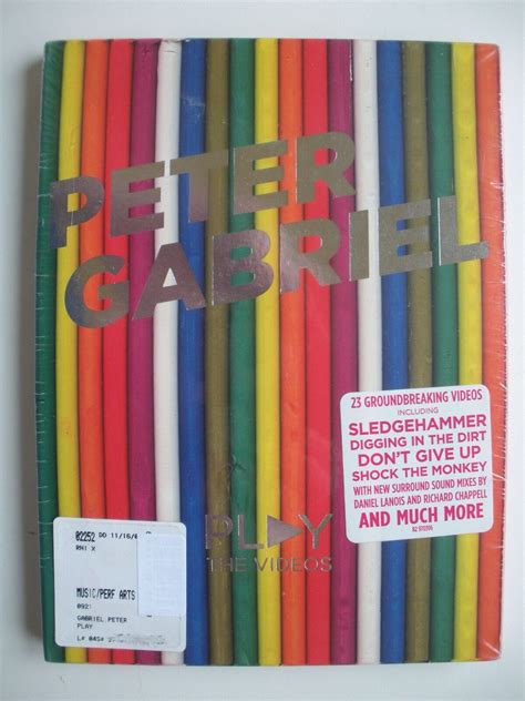 Peter Gabriel Play The Videos DVD 2004 BRAND NEW Sealed