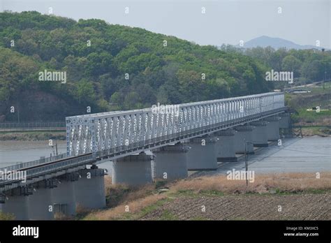 Bridge between South and North Korea Stock Photo - Alamy