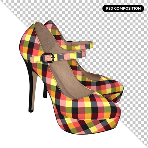 Premium PSD High Heels Shoes Isolated 3d Rendering