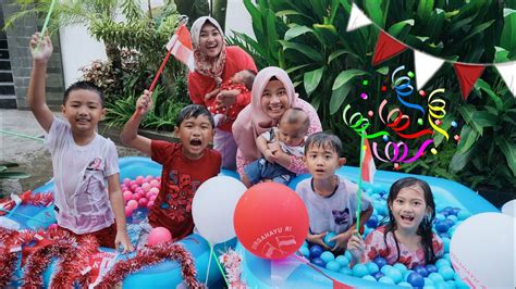 LOMBA 17 AGUSTUS MENGHIAS KOLAM RENANG BARENG SALSA ALI Davino