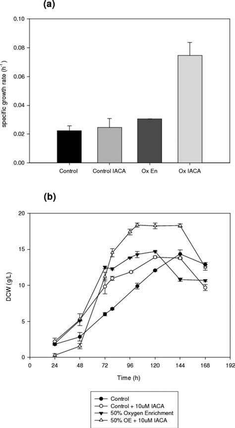 Specific Growth Rates And B Time Profiles Of The Dry Cell Weight