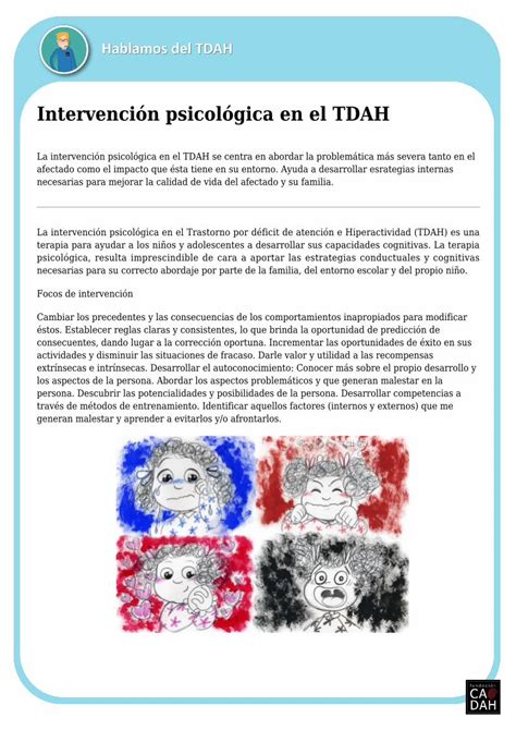 Pdf Intervención Psicológica En El Tdah €¦ · La Intervención Psicológica En Los Niños Y