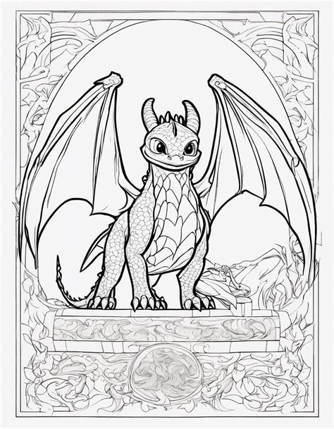 Free how to train your dragon Toothless simple coloring page 2023