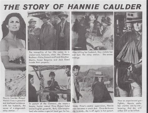 Hannie Caulder Movie Flyer Folder Raquel Welch Ernest Borgnine Culp C 1971