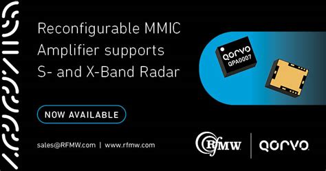 Reconfigurable Mmic Amplifier Supports S And X Band Radar Rfmw Blog