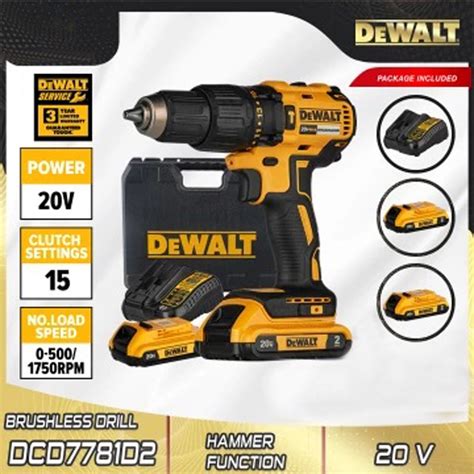 Jual Mesin Bor Baterai Cordless Hammer Drill Dcd7781 Dewalt Dcd7781d2