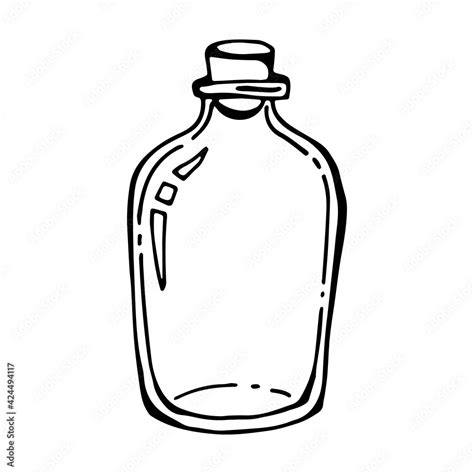 Glass Bottle Clipart Black And White