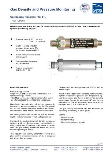 Density Monitor Ts Comde Derenda Gmbh Pdf Catalogs Technical