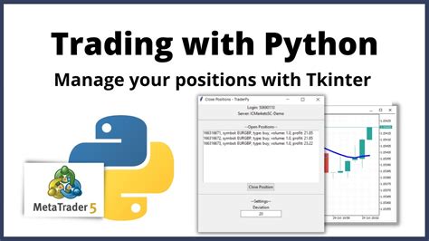 Manage Your Positions With Tkinter Trading With Python Youtube