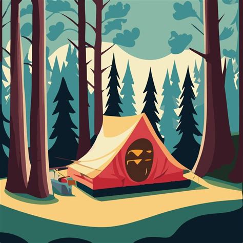 Ilustraci N De Vector De Camping Tur Stico De Verano De Tiendas De