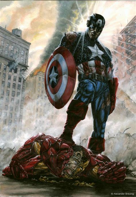 00 Captain America vs Iron Man by bushande on DeviantArt