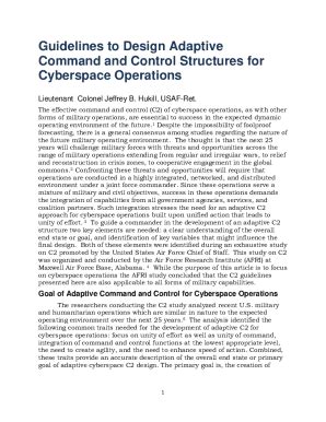 Fillable Online Guidelines To Design Adaptive Command And Control