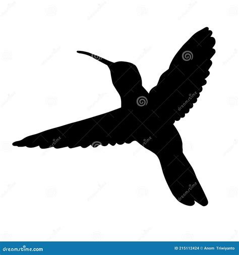 Flying Hummingbird Silhouette Stock Vector Illustration Of Silhouette