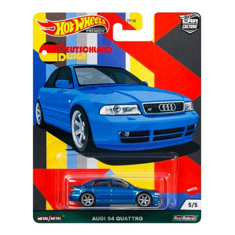 Masinuta Metalica Hot Wheels Premium Audi S Quattro Deutschland Design Albastru EMAG Ro