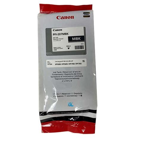 Tinta Canon PFI 207BK Negro IPF670 Original G Limagars Peru