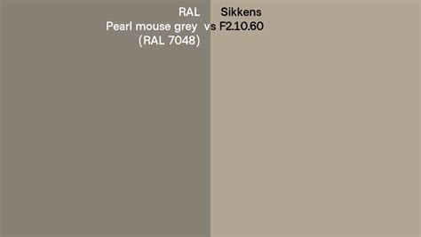 RAL Pearl Mouse Grey RAL 7048 Vs Sikkens F2 10 60 Side By Side Comparison