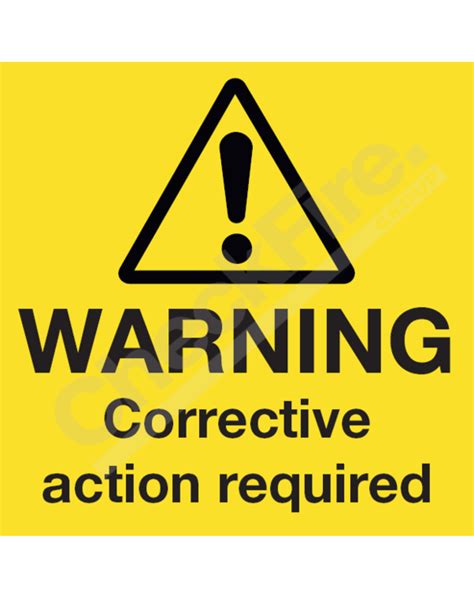 Corrective Action Required Labels Checkfire